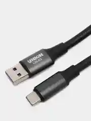 Черный мощный кабель для БЫСТРОЙ зарядки 3А: USB - Lightning, Micro, Type-C, провод шнур зарядник