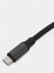 Черный мощный кабель для БЫСТРОЙ зарядки 3А: USB - Lightning, Micro, Type-C, провод шнур зарядник