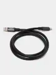 Черный мощный кабель для БЫСТРОЙ зарядки 3А: USB - Lightning, Micro, Type-C, провод шнур зарядник