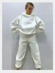 Белый спортивный костюм унисекс мужской женский