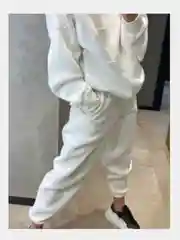 Белый спортивный костюм унисекс мужской женский