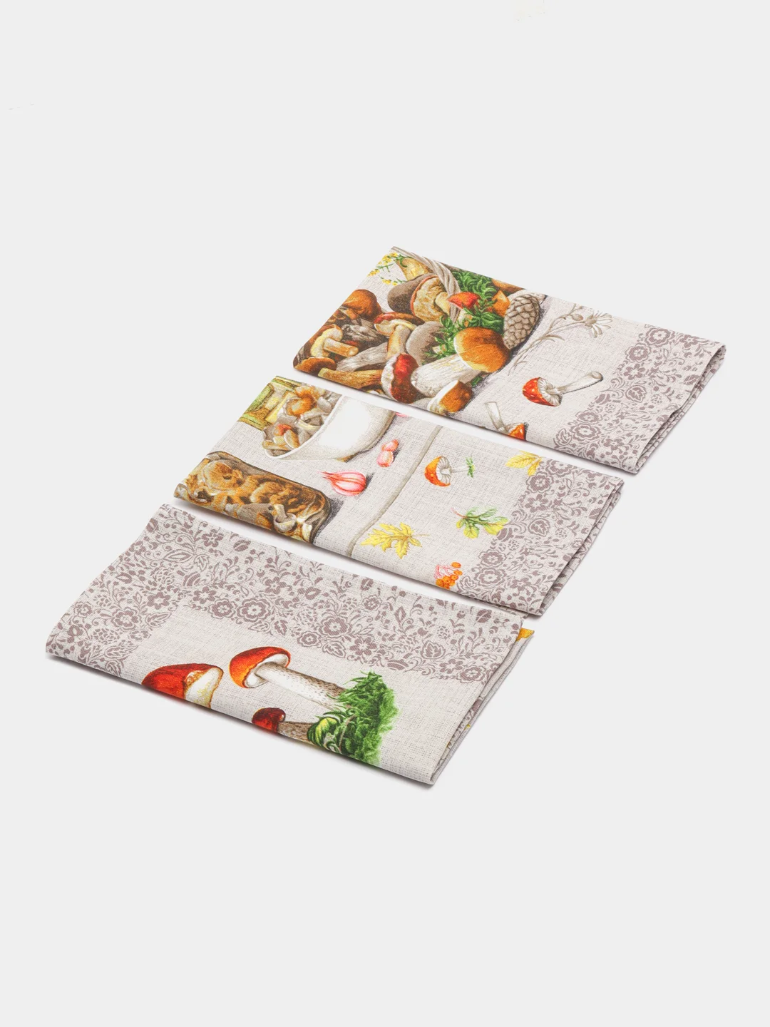 Шоколадный кухонные полотенца из рогожки, набор 3 штуки, 45х60 см