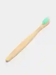 Зеленый зубная экощетка, бамбуковая