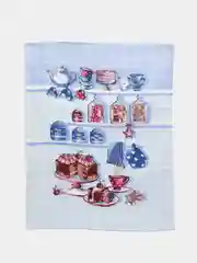 Синий кухонные полотенца из рогожки, набор 3 штуки, 45х60 см