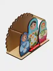 Деревянная салфетница "Матрешки"