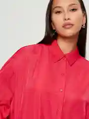 Фуксия рубашка женская Zarina оверсайз из вискозы