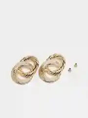 Серьги из двух колец Mavria, серьги кольца