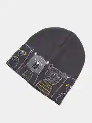 Угольный шапка для мальчика, двухслойная
