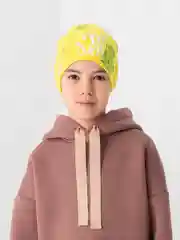Светло-жёлтый шапка для мальчика двухслойная