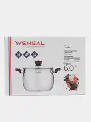 Кастрюля высокая Vensal Joli VS1547, из нержавеющей стали, с крышкой, 6 л, 22 см
