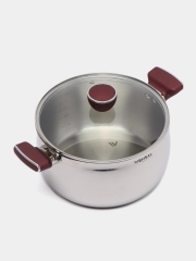 Кастрюля из нержавеющей стали Vensal Joli VS1546, с крышкой, 5.9 л, 24 см