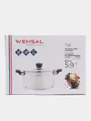 Кастрюля из нержавеющей стали Vensal Joli VS1546, с крышкой, 5.9 л, 24 см