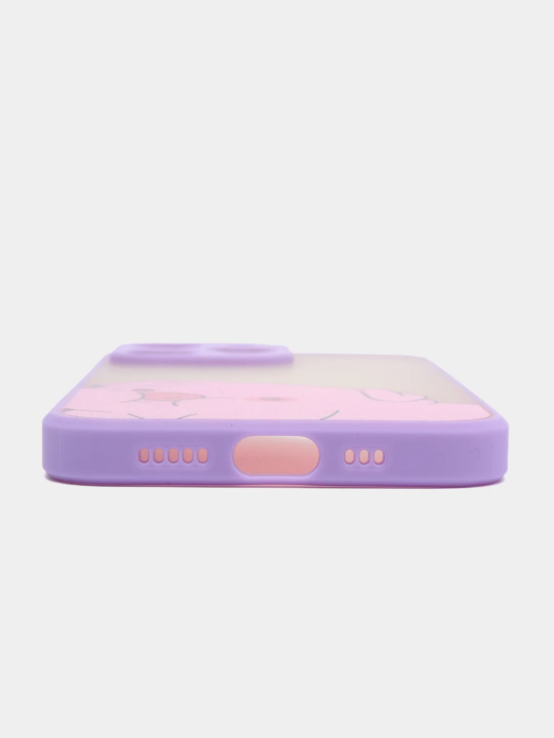 Сиреневый чехол для IPhone 12, 13, Pro, Pro Max, силиконовый, со свинкой
