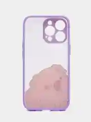 Сиреневый чехол для IPhone 12, 13, Pro, Pro Max, силиконовый, со свинкой