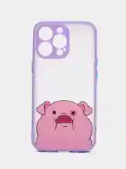 Лавандовый чехол для IPhone 12, 13, Pro, Pro Max, силиконовый, со свинкой