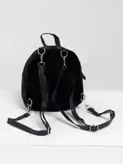 Черный рюкзак молодежный, бархатный
