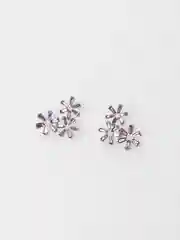 Алый серьги с камнями на серебряной игле, гипоалергенные