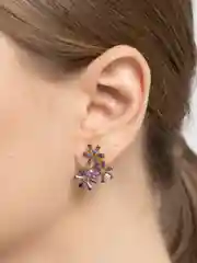 Алый серьги с камнями на серебряной игле, гипоалергенные
