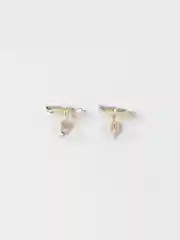 Алый серьги с серебряной иглой, с бабочкой, гипоаллергенные