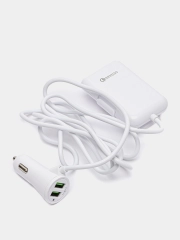 Автомобильное зарядное устройство USB с удлинителем 1,6 м, с дополнительными разъемами