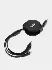 Черный кабель для быстрой зарядки USB Type-C Micro Lightning, для автомобиля