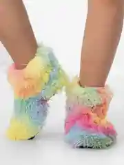 Голубой угги ,обувь домашняя, радужные