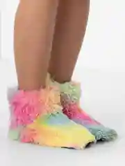 Голубой угги ,обувь домашняя, радужные