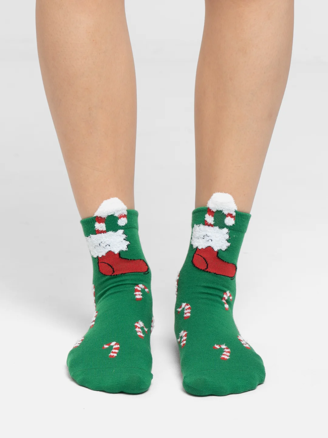 Зеленый носки новогодние, в подарочной упаковке Merry Cristmas, 4 пары, унисекс