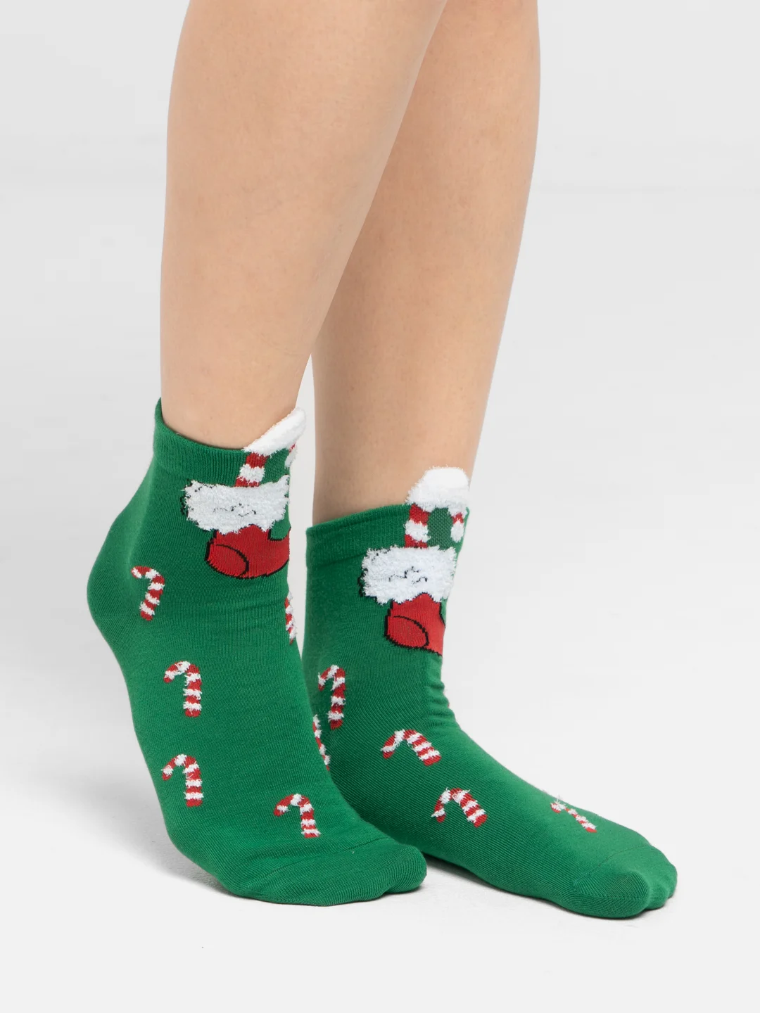 Зеленый носки новогодние, в подарочной упаковке Merry Cristmas, 4 пары, унисекс