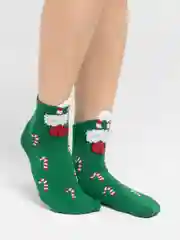 Зеленый носки новогодние, в подарочной упаковке Merry Cristmas, 4 пары, унисекс
