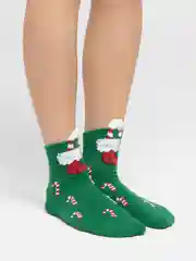 Зеленый носки новогодние, в подарочной упаковке Merry Cristmas, 4 пары, унисекс