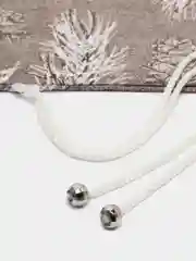 Бежевый мешочек новогодний текстильный для подарка