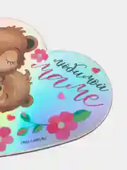 Пастельно-коралловый магнит на холодильник / Подарок сувенир