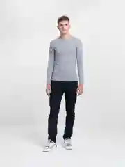 Серый лонгслив мужской