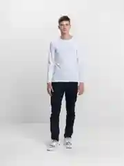 Белый лонгслив мужской