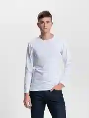 Белый лонгслив мужской