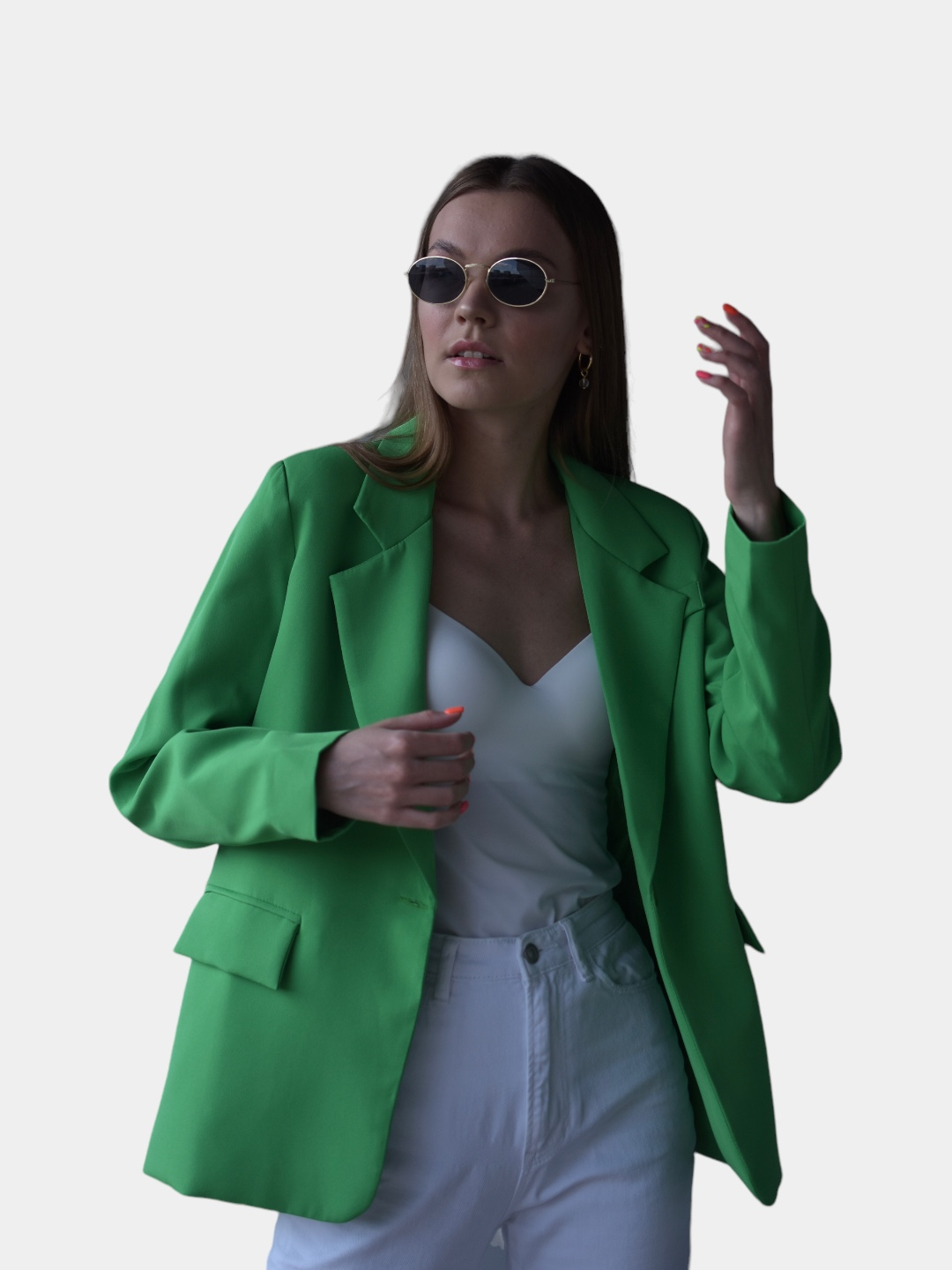Пиджак женский оверсайз на подкладе , однотонный черный, белый, синий,зеленый жакет купить по цене 1699 ₽ в интернет-магазине KazanExpress