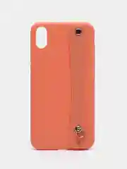Коралловый чехол для Apple iPhone XS Max силиконовый, с ручкой