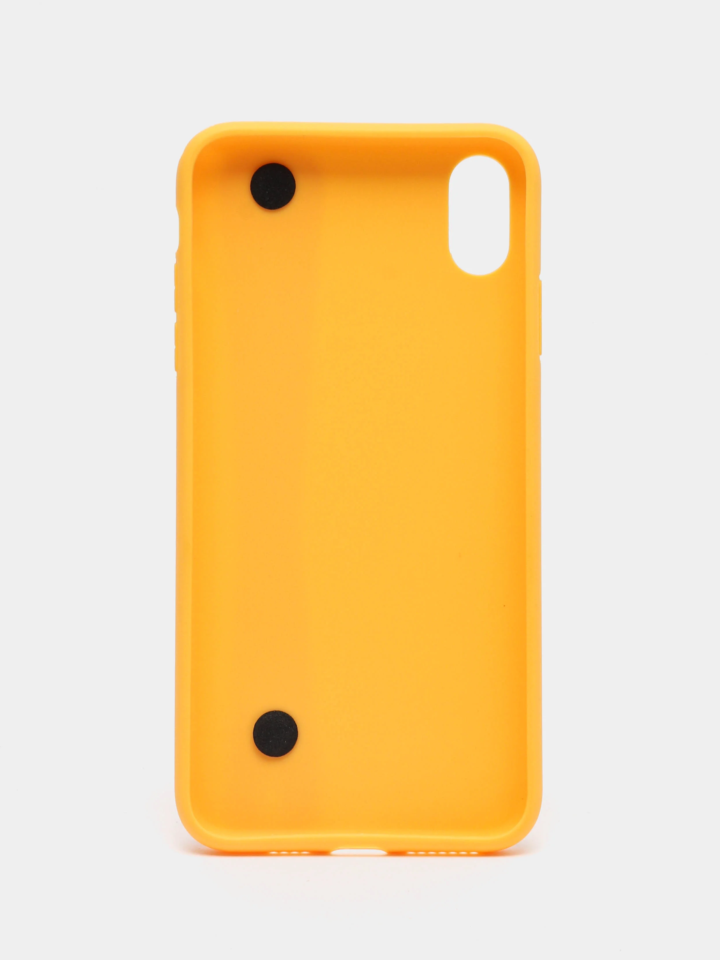 Желтый чехол для Apple iPhone XS Max силиконовый, с ручкой