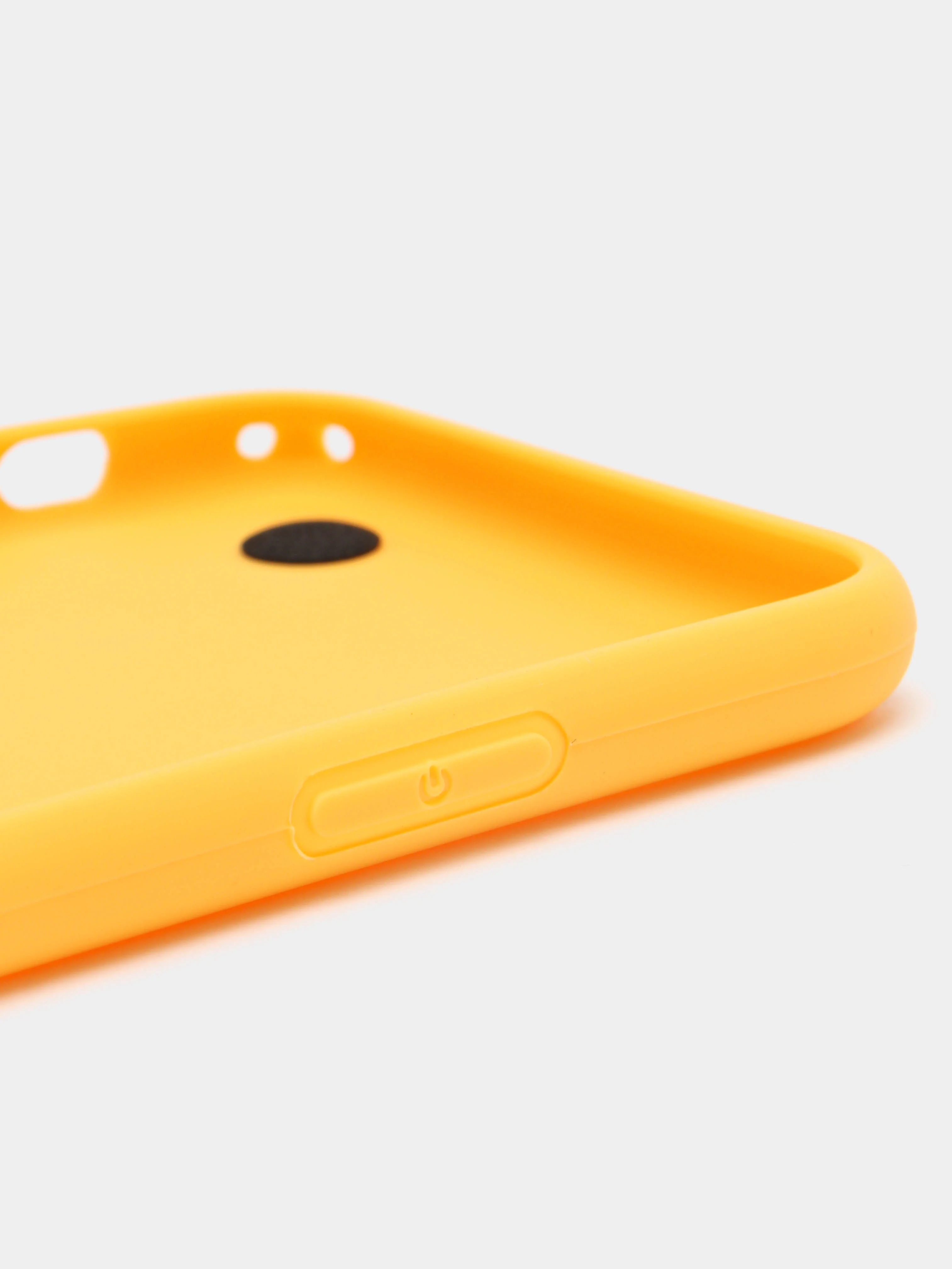 Желтый чехол для Apple iPhone XS Max силиконовый, с ручкой