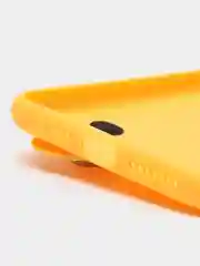Желтый чехол для Apple iPhone XS Max силиконовый, с ручкой
