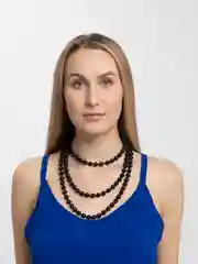 Черный бусы из искусственного жемчуга