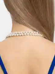 Белый бусы из искусственного жемчуга