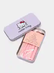 Лавандовый набор кистей для макияжа Hello Kitty, в металлической коробке, 7 штук