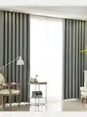 Тёмно-серый шторы Канвас / Портьеры