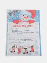 Небесно-голубой новогоднее письмо с большим конвертом "Деду Морозу",разные варианты писем и конвертов