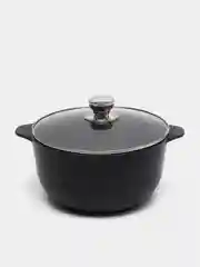 Черный кастрюля Гардарика 1706-04-10 с крышкой "Орион" 6 л