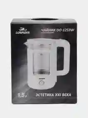 Чайник электрический Добрыня DO-1259W, белый, 1.5 л