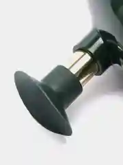 Тёмно-зелёный мыльница со сливом на присоске Лепесток, держатель для мыла и губки