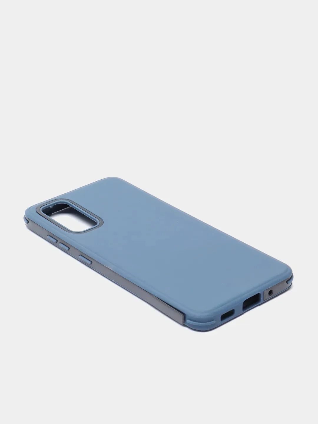 Синий чехол усиленный с рамкой для Samsung Galaxy S20, силиконовый